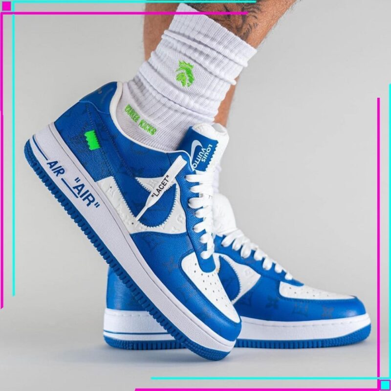 Nike x Louis Vuitton Air Force 1 Low "Virgil Abloh - White/Blue" sneakers - Image 6