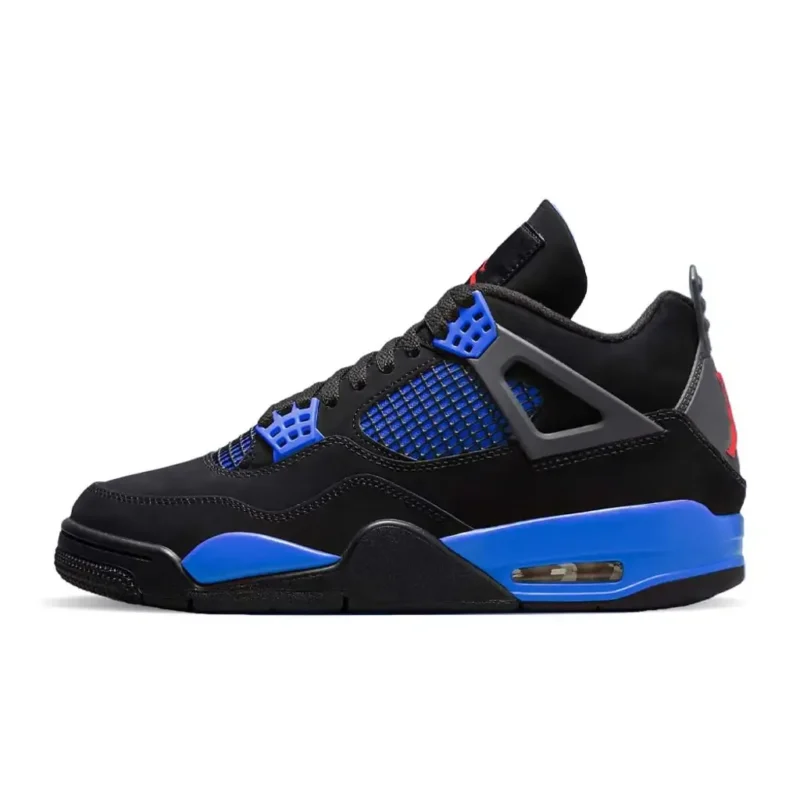 Air Jordan 4 Black Deep Royal Blue - Image 2