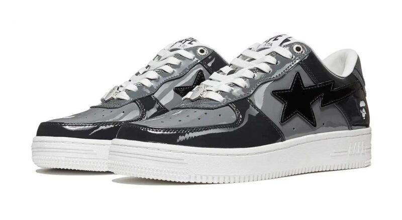 A Bathing Ape Bapesta Low 'Black Grey'