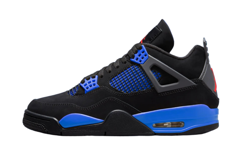 Air Jordan 4 Black Deep Royal Blue - Image 4