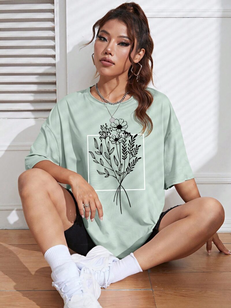 Drop Shoulder Oversized Tee - Image 2