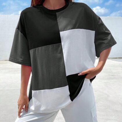 Colourblock Drop Shoulder Tee