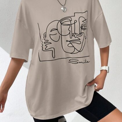 Graphic Drop Shoulder Tee Graphic Shirt