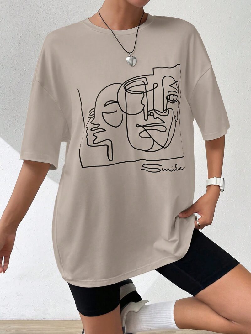 Graphic Drop Shoulder Tee Graphic Shirt