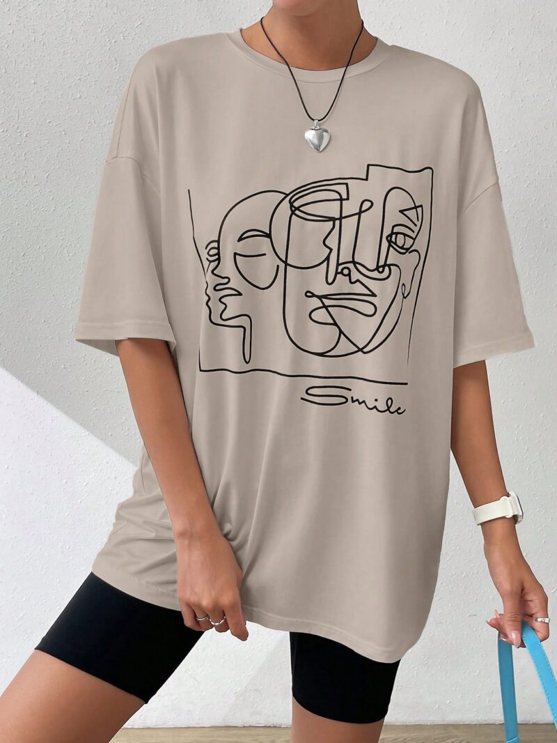 Graphic Drop Shoulder Tee Graphic Shirt - Image 4