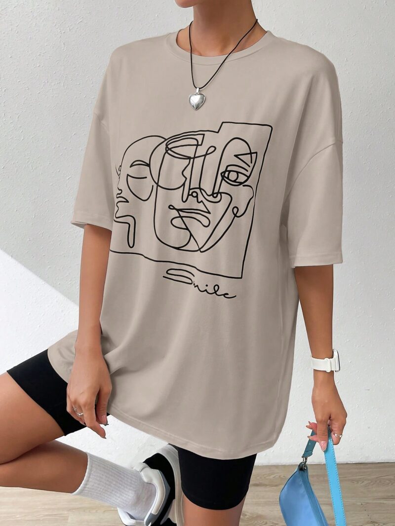 Graphic Drop Shoulder Tee Graphic Shirt - Image 5