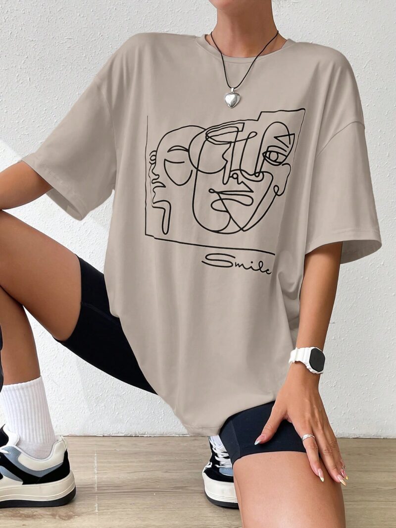 Graphic Drop Shoulder Tee Graphic Shirt - Image 6